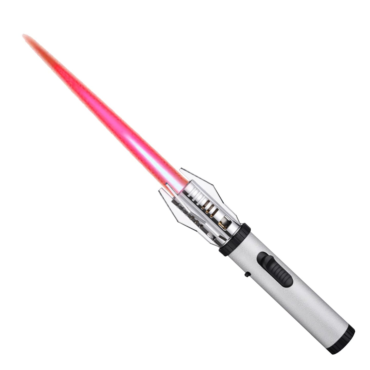 Lightsaber Kitchen Cooking Torch Lighter Adjustable Red Flame, Professional Gift for Chef, Windproof Blow Torch, Refillable Butane Lighter for Creme Brulee, Dessert, BBQ and Baking (BLK)